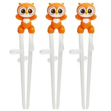 Edison 愛迪生 Friends系列學習筷 右手款, Owl款, 3雙