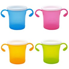 AGAFURA 食品分裝保存盒 4入, 粉色+橘色+藍色+綠色, 1組, 200毫升