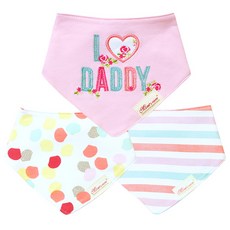 Mom's care 純棉三角圍兜 3入