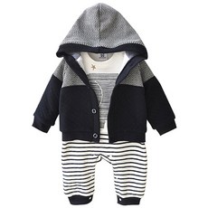 Mom's Care 新生兒連帽開衫+長袖太空服 2 件套 Q016BCSA003