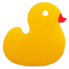 노르프로 디쉬 브러쉬 오리 모양 실리콘 수세미 10 x 10 x 3cm, 1개, 1개
