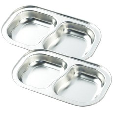 Beauty Living 孩童不鏽鋼餐盤2件組, 銀色, 主商品(2個), 1套