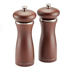 콜앤메이슨 셔우드 포레스트 우드 소금 앤 후추 그라인더 기프트 세트, Brown, 1개