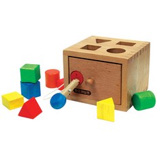 Todoribro 原木教具形狀積木盒, 1個, 多色混合