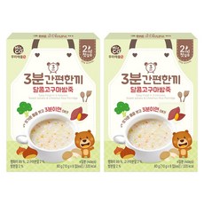 Miznco 3分鐘即食粥, 地瓜栗子口味, 2入