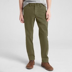 갭 남성용 빈티지 워시 카키 인 스트레이트 핏 WITH 갭플랙스 팬츠