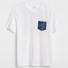 갭 남성용 로고 그래픽 쇼츠 슬리브 포켓 티셔츠