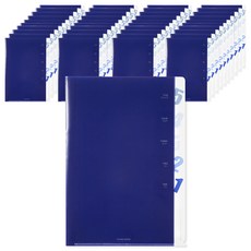 에코청운 에코 5포켓화일 A4, 청색, 50개