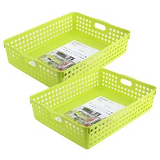 이노마타 수납 바스켓 A4형 4570, 그린, 2개