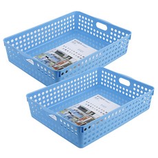 이노마타 수납 바스켓 A4형 4570, 블루, 2개