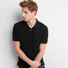 갭 남성용 쇼트 슬리브 피케 폴로 셔츠 인 스트레치