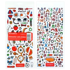 굿빈 빈토 크리스 도시락용 스티커 2매입, 혼합색상, 1세트