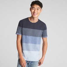 갭 남성용 와이드 스트라이프 슬리브 크루넥 티셔츠