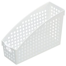 이노마타 스톡 다용도 정리 바스켓 4575 세로 A4, 화이트, 1개