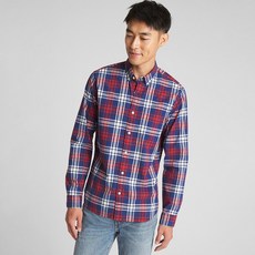 갭 남성용 패턴 포플린 셔츠 인 스트레치