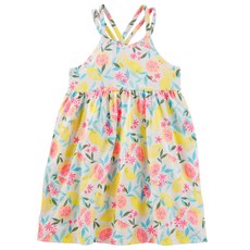 오시코시비고시 여아용 더블 스트랩 민소매 드레스