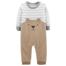 카터스 남아용 곰 플리스 긴팔 점프수트