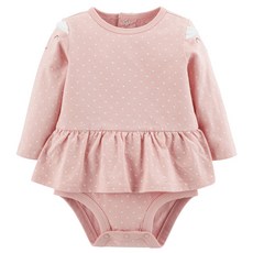 카터스 여아용 키티 더블데커 긴팔 바디수트