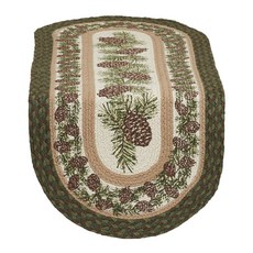 Design Imports 파인콘 브레이디드 주트 테이블 러너, 혼합 색상, 35.56 x 91.44cm, 1개