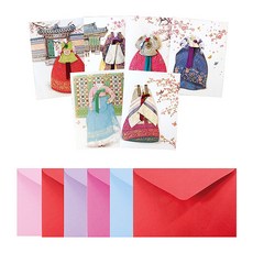 From&To 韓服賀年卡片+信封 FT225 6種, 混色, 1組