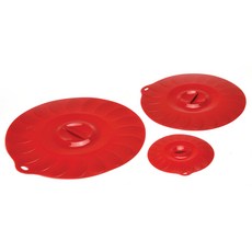 Norpro 矽膠萬用鍋蓋3件組 碗蓋, 1個, 紅色