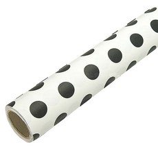 SOLOMON SHOP 圓點捲筒包裝紙, 黑色, 1個