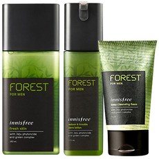悅詩風吟 Forest For Men Fresh Basic 男士 2 件套, 皮膚 180ml + 乳液 120ml + 潔面泡沫 50ml, 1套