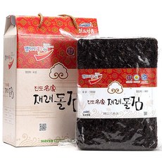 진도명가 재래돌김 선물세트, 재래돌김 100장 + 포장박스, 1세트, 1개