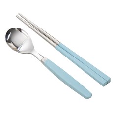 孩童素色餐具組, 天藍色, 1組