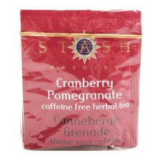 Stash Tea 크랜베리 석류 카페인 프리 허벌 티, 1.7g, 10개입