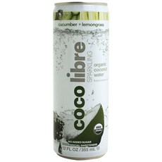 코코리브레 스파클링 코코넛 워터 큐컴버 + 레몬그래스, 1개, 355ml