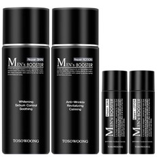 TOSOWOONG 男士助推器套組 2, 化妝水 150ml+化妝水 30ml+乳液 150ml+乳液 30ml, 1組