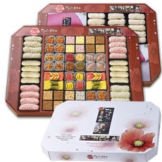 Dammijeong 雙層韓國傳統甜點禮盒 6號+包袱布巾, 1組, 1.029kg