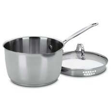 쿠진아트 컨투어 스테인리스 스틸 푸어 편수냄비, 2.6L, Silver, 1개