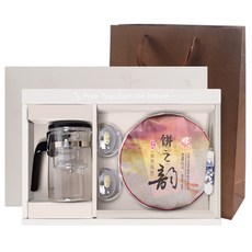 綜合普洱茶餅茶壺禮盒組, 普洱茶餅 357g+茶壺+茶杯 2入+普洱茶刀, 1盒