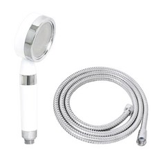 KOXINA 時尚手持式蓮蓬頭+金屬沐浴軟管 1.5m組, 1組, 白色