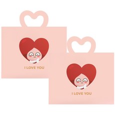 카카오프렌즈 러브테마 가로형 형태 기프트팩, 어피치, 2개입