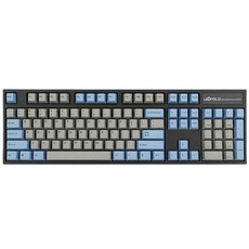 Leopold 獨特的英文藍鍵盤有線鍵盤, FC900R PD, 灰藍色, 普通型