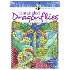 [해외도서] Entangled Dragonflies Coloring Book, Dover Pubns