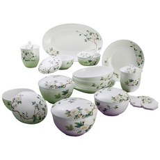 ZEN 青色花紋餐具組 25p, 混色, 餐具 25入