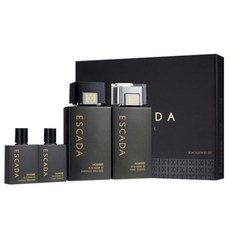 ESCADA Homme Black Dew EX 2 件套, 精華液 140ml + 乳液 140ml + 2p, 1套