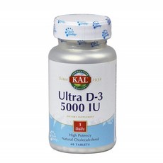 Kal 울트라 D-3 5000 IU 타블렛, 60개입, 1개, 60정