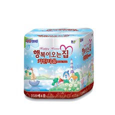 Happy House 天然紙漿廚房紙巾 250張, 4捲, 1個