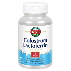 Kal 콜로스트럼 락토페린 200mg 베지테리안 캡슐, 60정, 1개