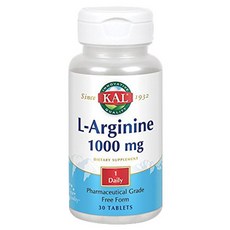 Kal L-아르기닌 1000mg 타블렛, 30개입, 1개, 30정