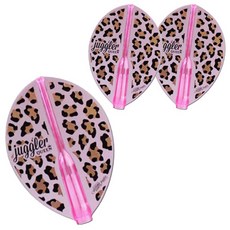 코스모다트 다트 플라이트 핏 에어 저글러 레오파트 티어드롭, 마젠타, 3개