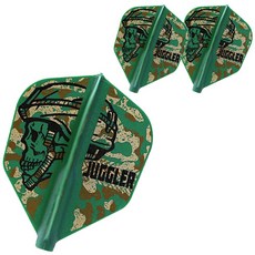 코스모다트 다트 플라이트 핏 저글러 쉐이프, 그린 아미, 3개