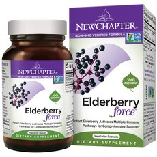 뉴챕터 엘더베리 포스 글루텐 프리 베지테리안 캡슐, 1개, 30정