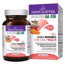 New Chapter Inc. 55+ 에브리데이 우먼 원 데일리 멀티 베지테리안 타블렛, 1개, 72정