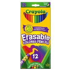 Crayola 繪兒樂 可擦式附橡皮擦彩色鉛筆, 12色, 1盒